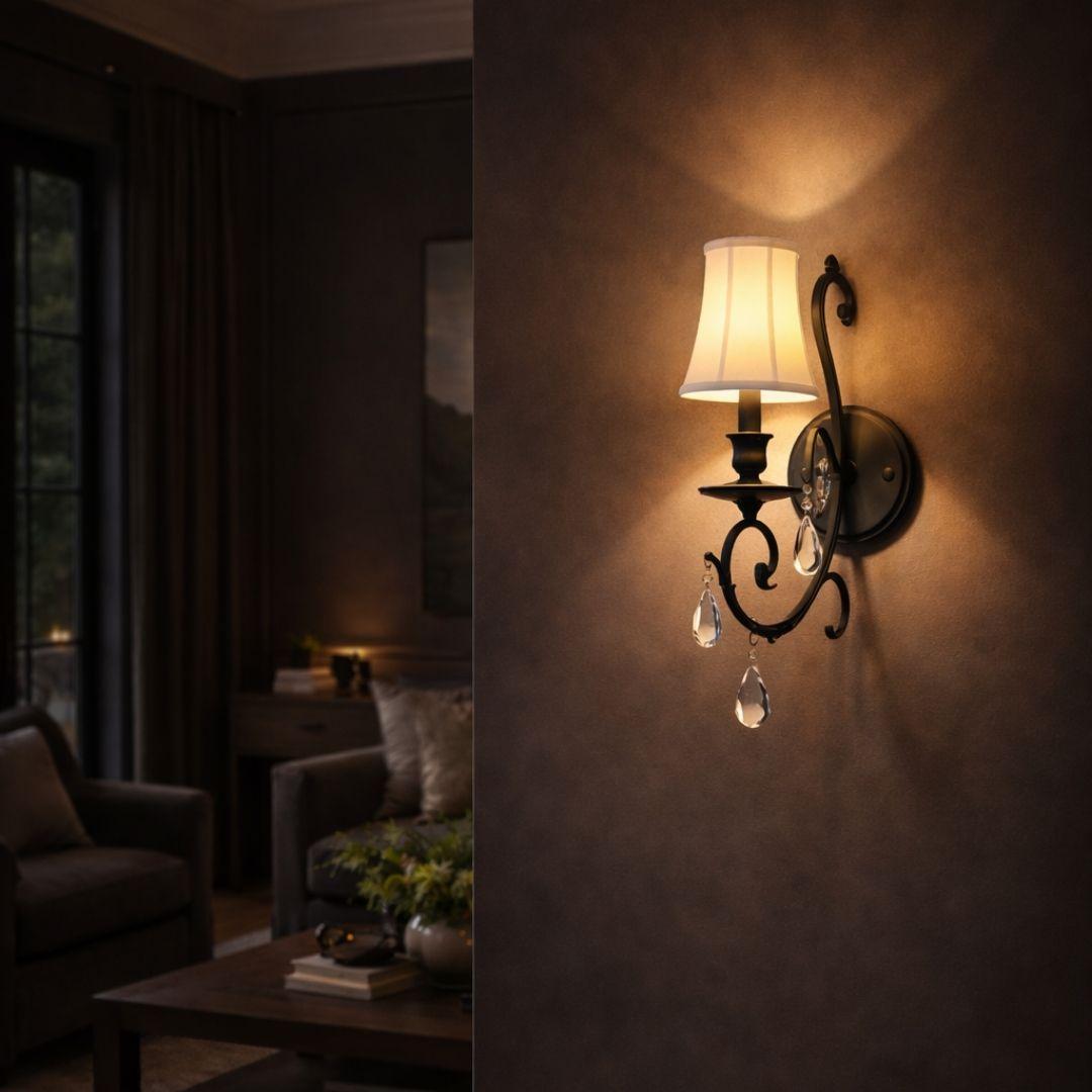 ARIA - Hampton Single Arm Wall Sconce - Dark Bronze