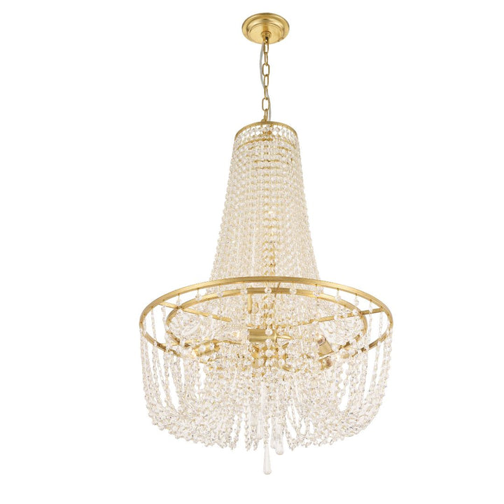 Bailey Collection - Basket Chandelier - W:46cm - Gold