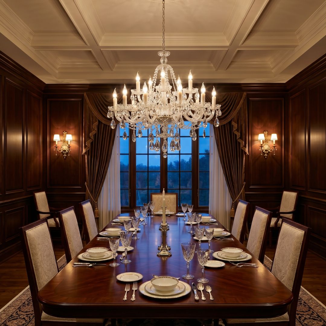 Bohemian Brilliance 15 Arm Crystal Chandelier- Chrome