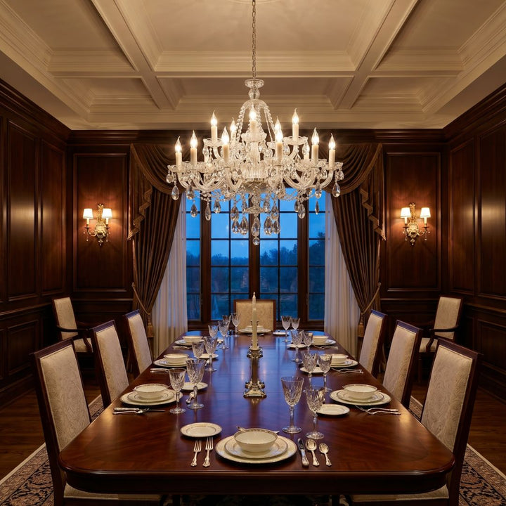 Bohemian Brilliance 15 Arm Crystal Chandelier- Chrome