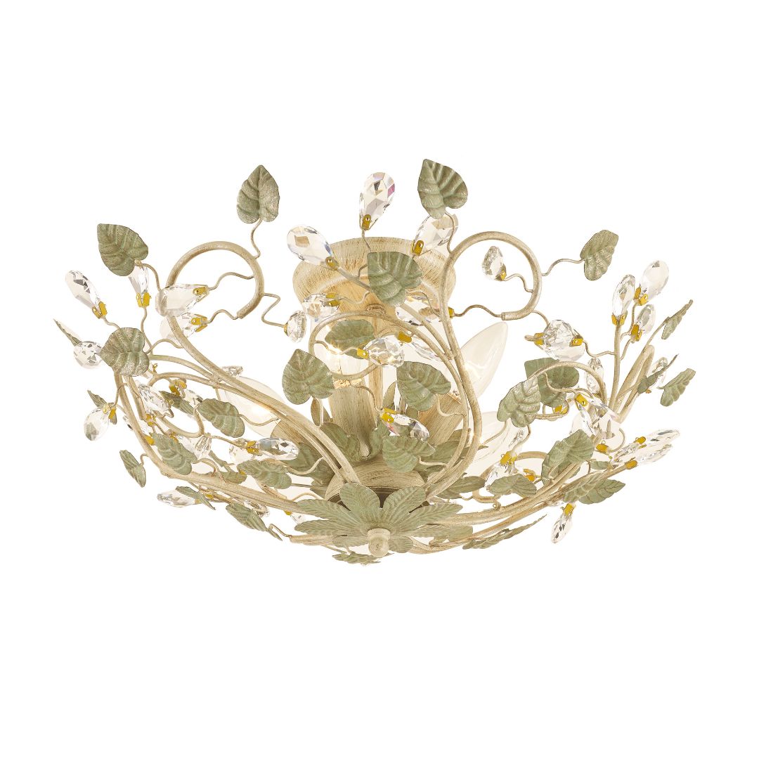 Bolton Collection - Champagne & Green Tea Flush Mount