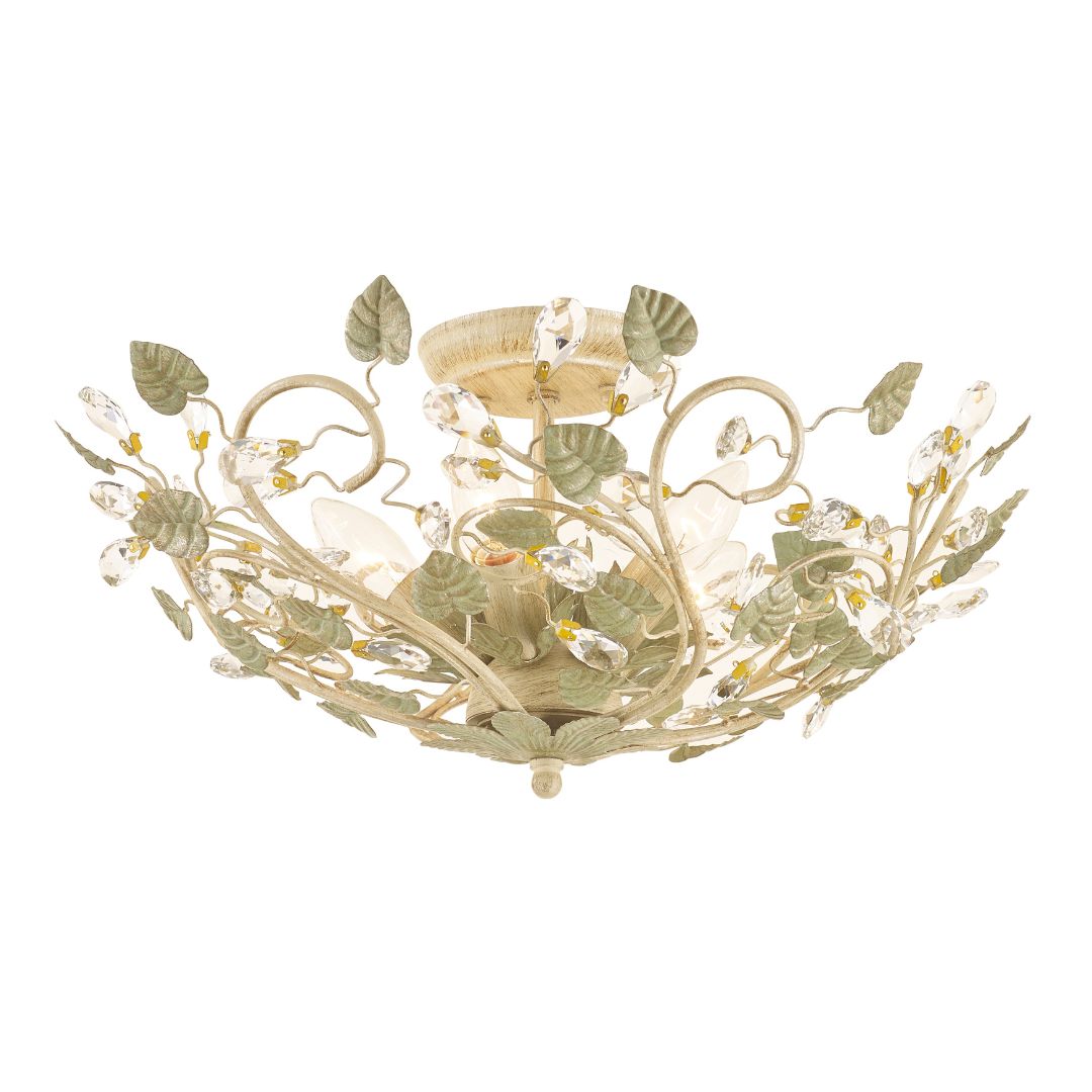 Bolton Collection - Champagne & Green Tea Flush Mount