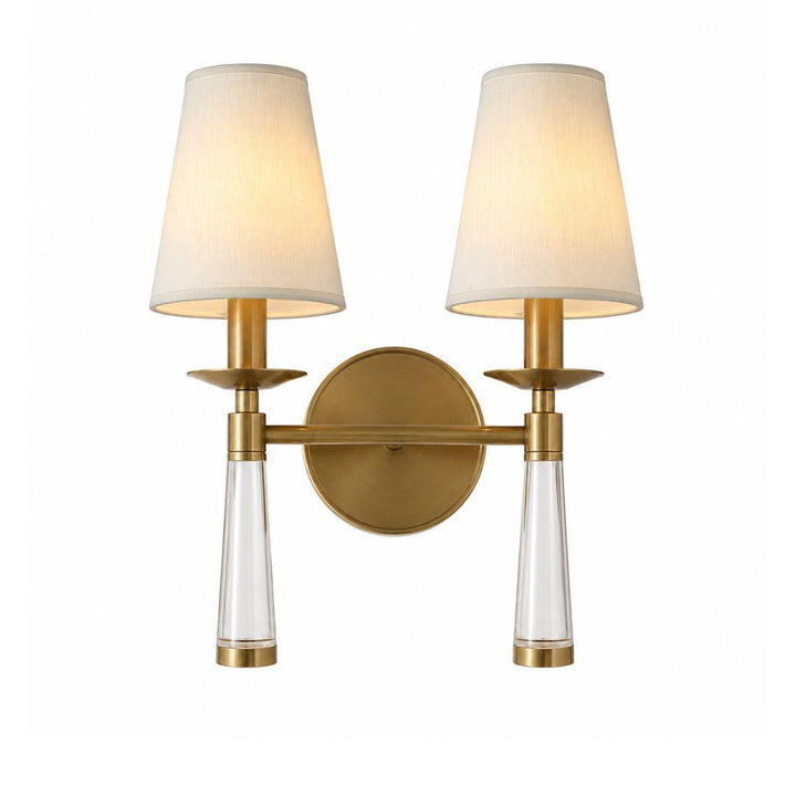 Brinkley Collection - Wall Light - Satin Brass - 2 Lights