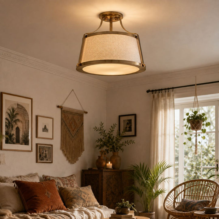 Chance Collection - Flush Mount - Satin Brass