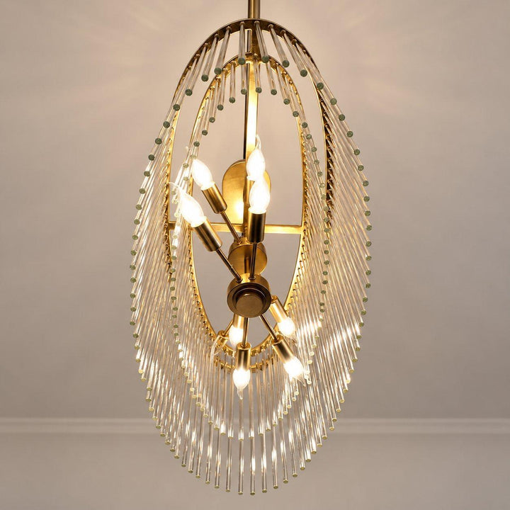 Cameron Collection - 8 Lights Gold Chandelier