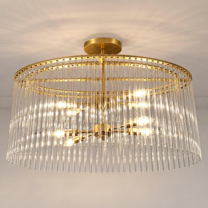Cameron Collection - 8 Lights Gold Chandelier