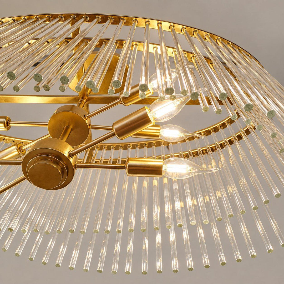 Cameron Collection - 8 Lights Gold Chandelier