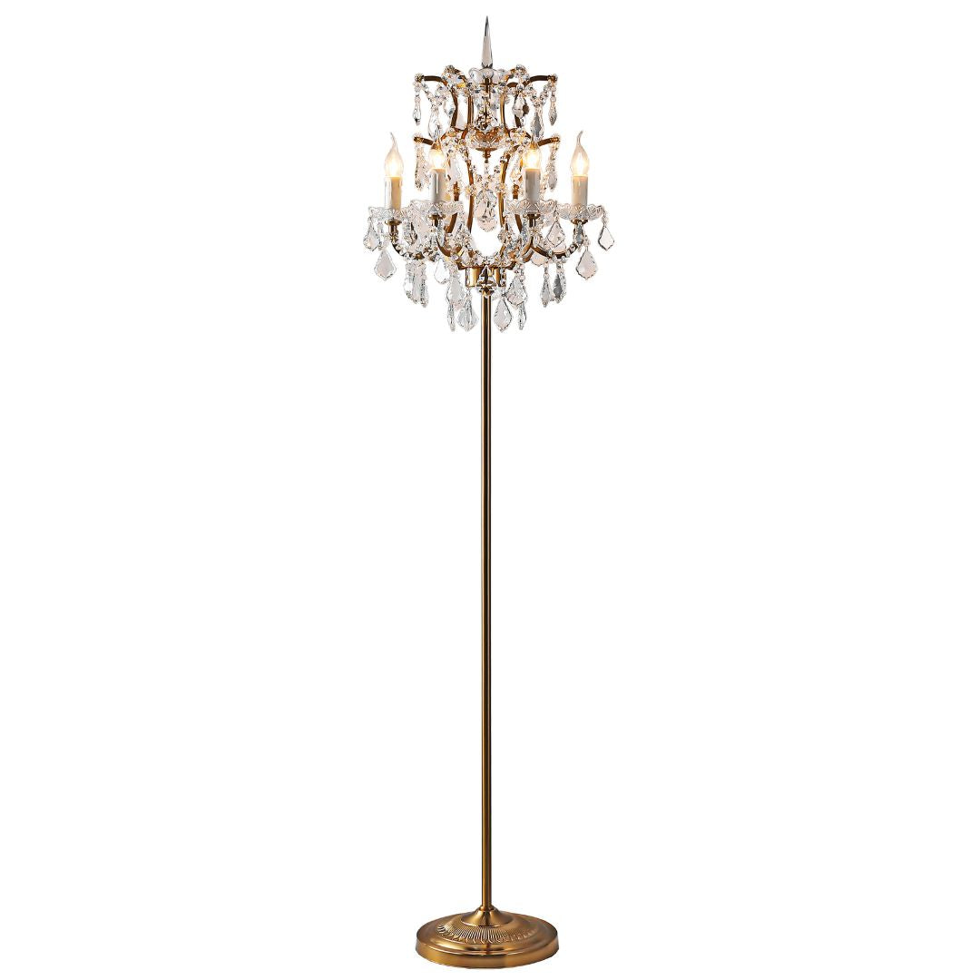 Angelica - Floor Lamp - Antique Gold - W:46cm, H:178cm