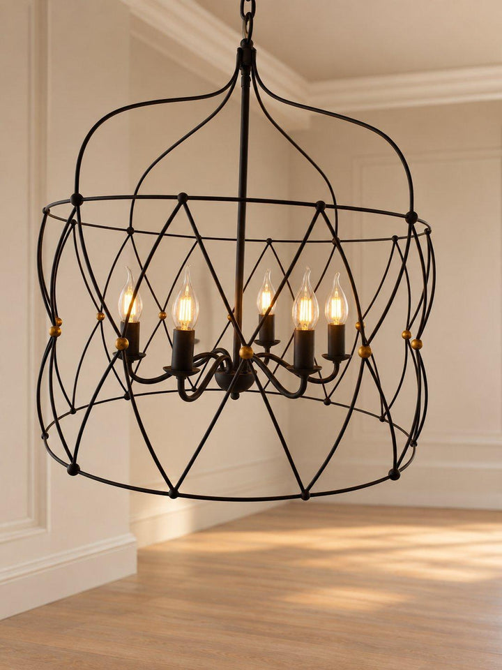 Clinton Collection - English Bronze & Gold - 6 Lights Pendant