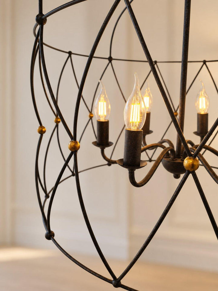 Clinton Collection - English Bronze & Gold - 6 Lights Pendant