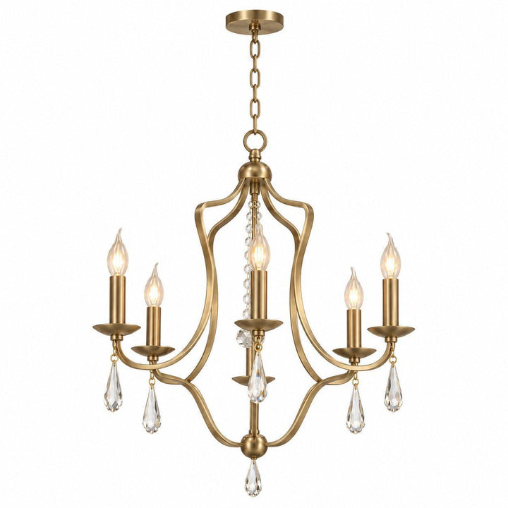 Coco Collection - 6 Light Silver Chandelier