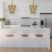 Silas Collection - 3 Tier Antique Gold Pendant