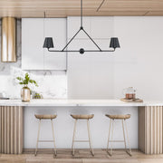 Keenan Collection - 2 Light - Chandelier - Matte Black Frame