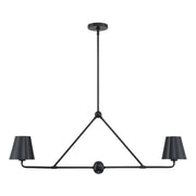 Keenan Collection - 2 Light - Chandelier - Matte Black Frame