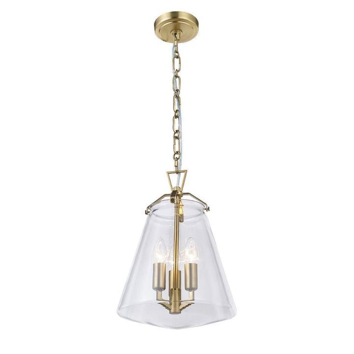 Baxter Collection - 3 Light Pendant - Satin Brass