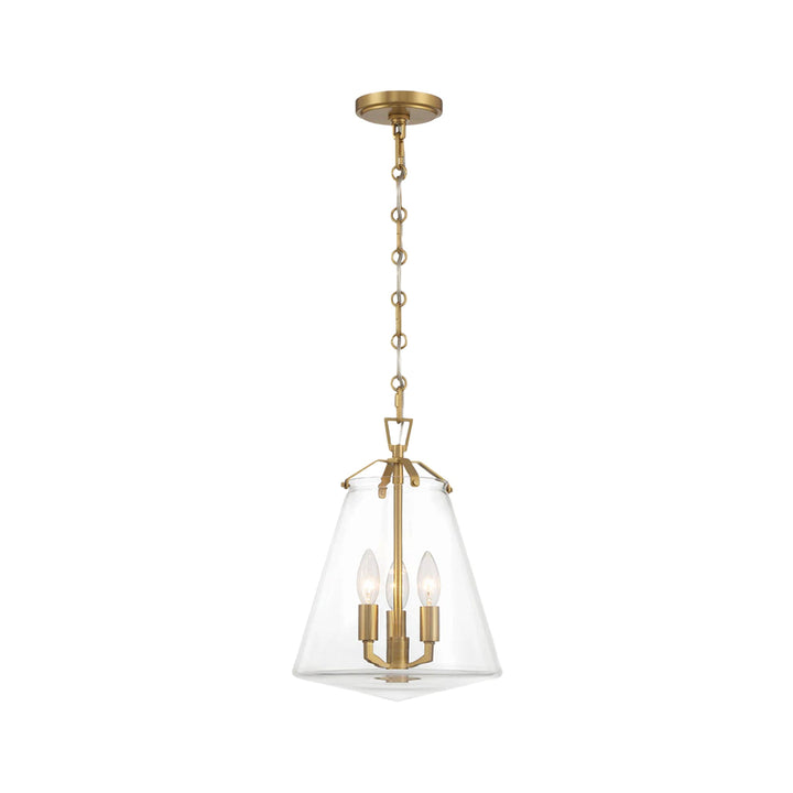 Baxter Collection - 3 Light Pendant - Satin Brass