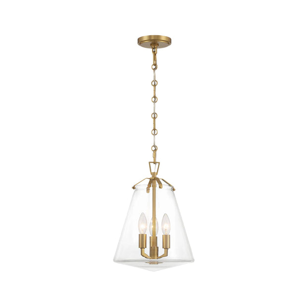 Baxter Collection - 3 Light Pendant - Satin Brass