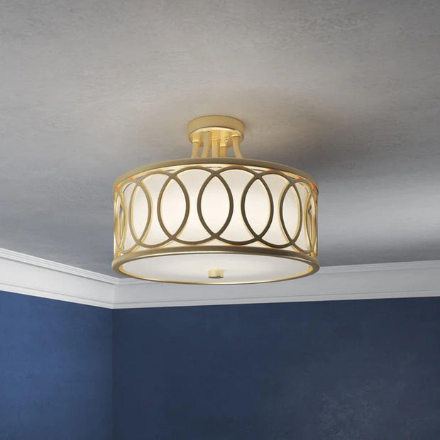 Gamma Collection - Flush Mount - Gold Leaf