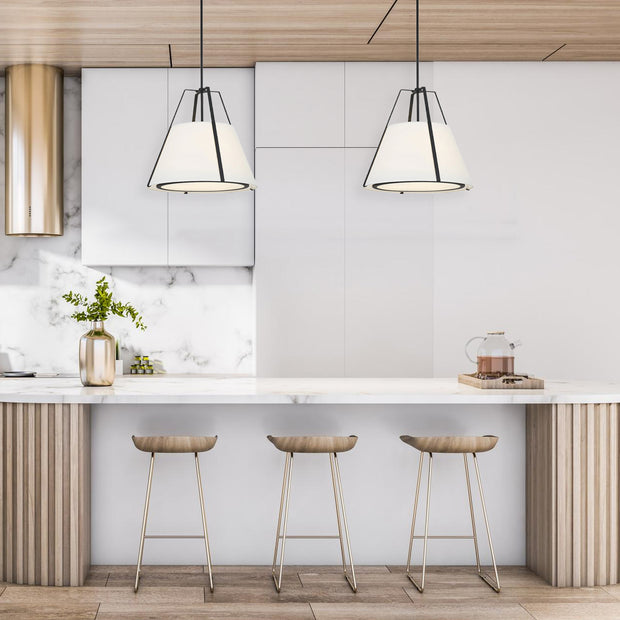 Kendal Collection - Chandelier - W:50cm - Matte Black Frame