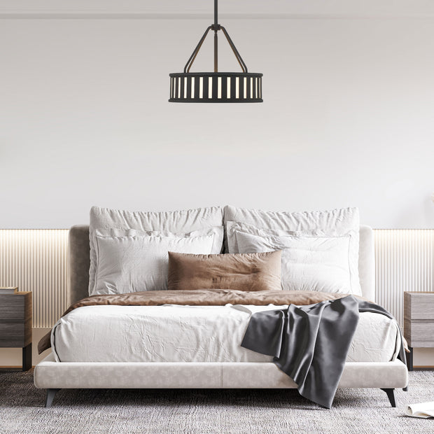 Kirby Collection - Chandelier - Matte Black Frame - W:39cm