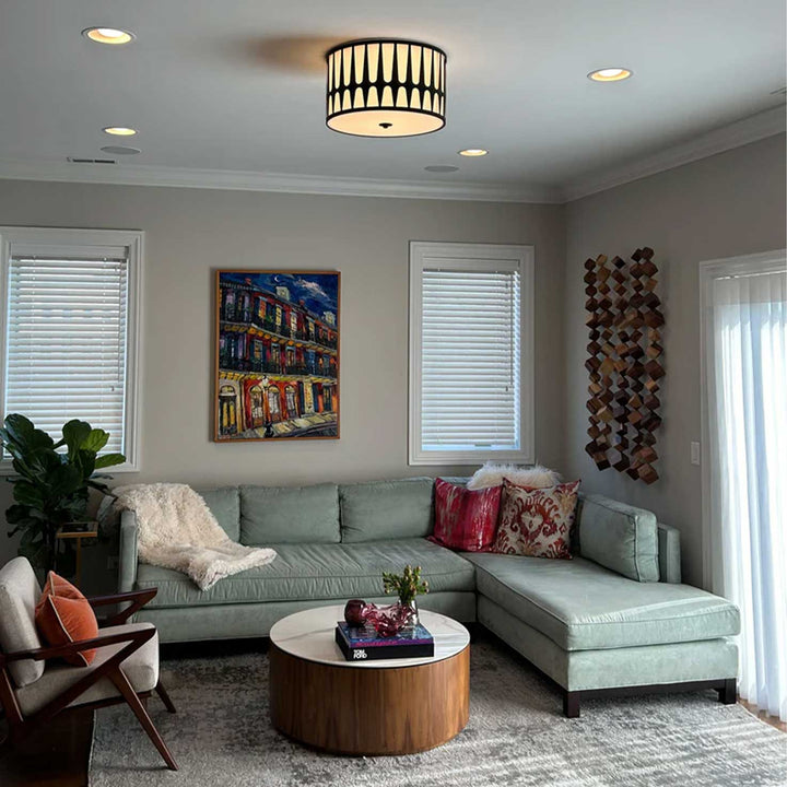 Shyla Collection - Flush Mount - Matte Black