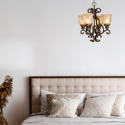 Andover Collection - Bronze Umber 4 Lights Chandelier