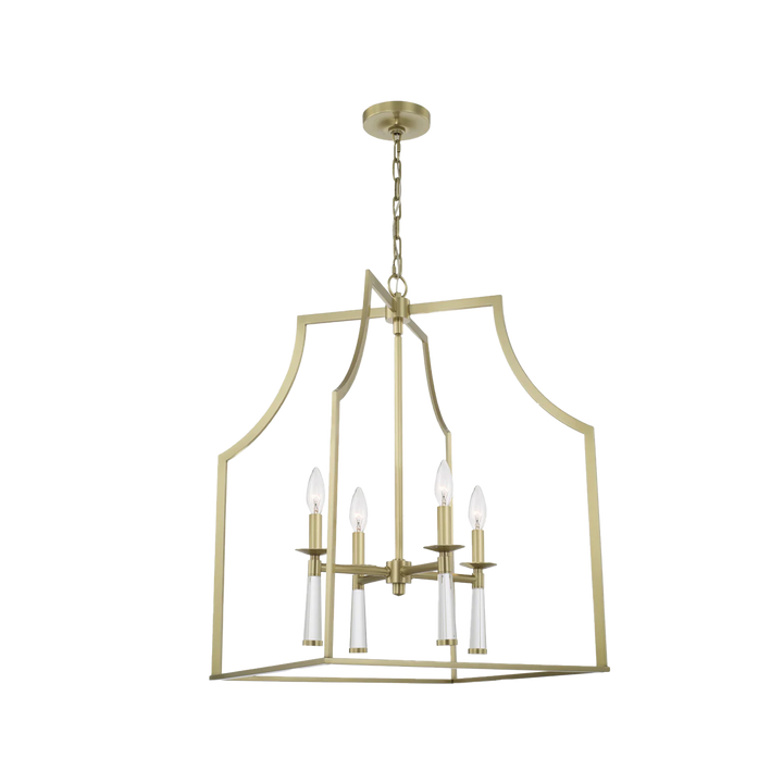 Brinkley Collection - 4 Light Chandelier - Satin Brass