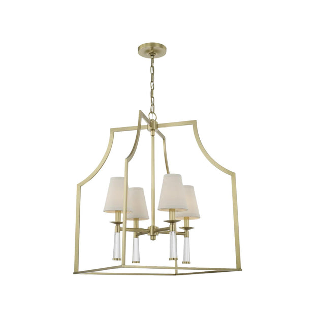Brinkley Collection - 4 Light Chandelier - Satin Brass
