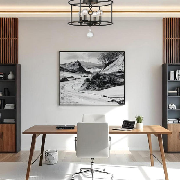 Cedar Collection - English Bronze Flush Mount
