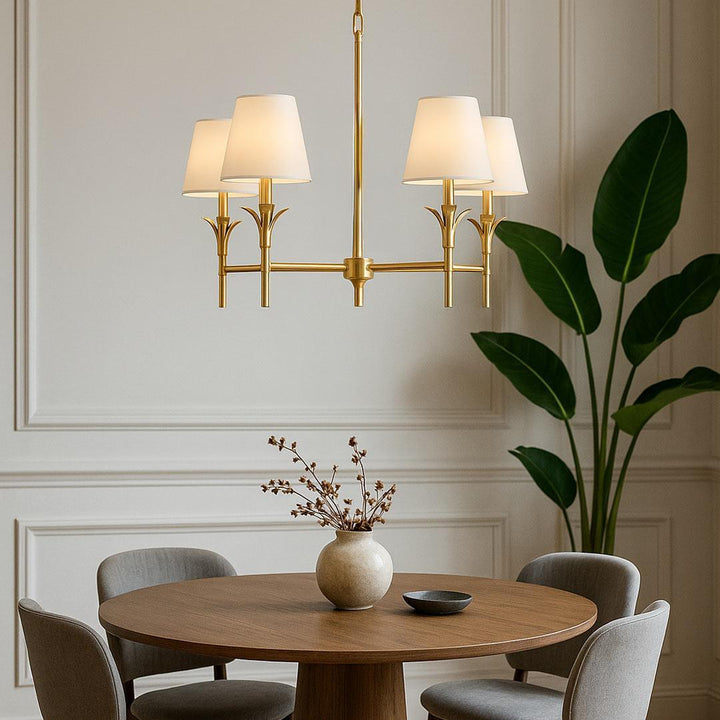 Florentine Collection - 4 Light Chandelier - Antique Gold