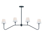 Huntington Collection - 4 Light - Chandelier - Matte Black Frame