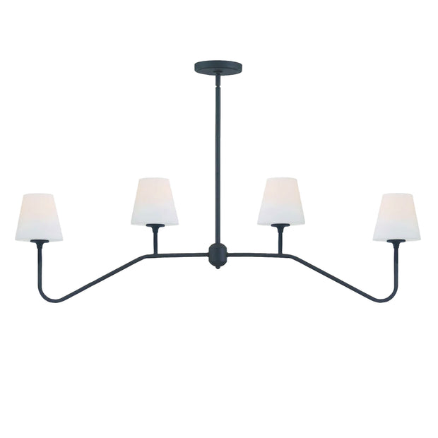 Huntington Collection - 4 Light - Chandelier - Matte Black Frame