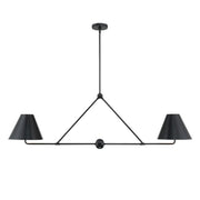 Keenan Collection - Chandelier - Matte Black Frame - L:137cm