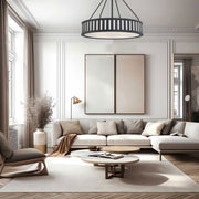 Kirby Collection - Chandelier - Matte Black Frame - W:57cm