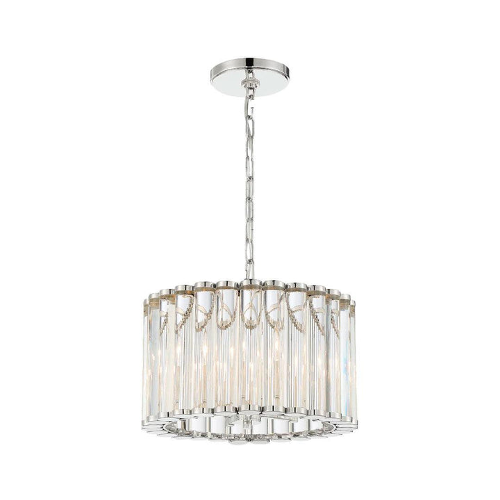 Luna Collection - 4 Lights Chandelier - Polished Nickel