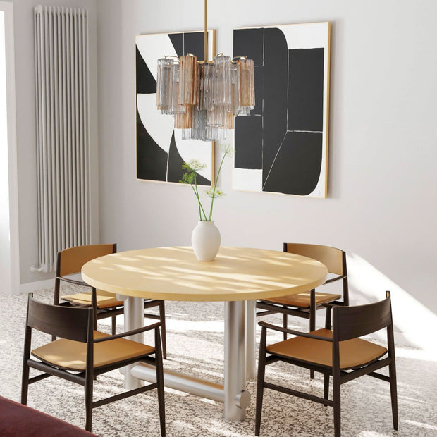 Odelle Collection - Ring Chandelier - Autumn & Satin Brass - W:45cm