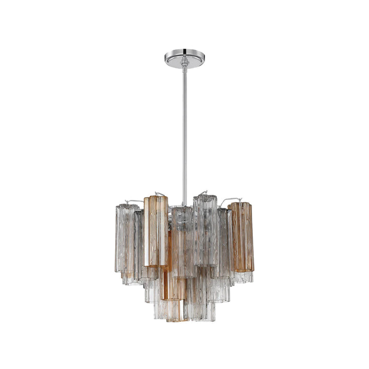 Odelle Collection - Ring Chandelier - Autumn & Chrome - W:45cm