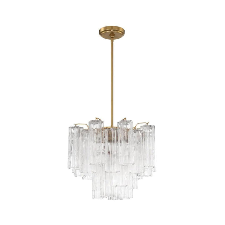 Odelle Collection - Ring Chandelier - Clear & Satin Brass - W:45cm