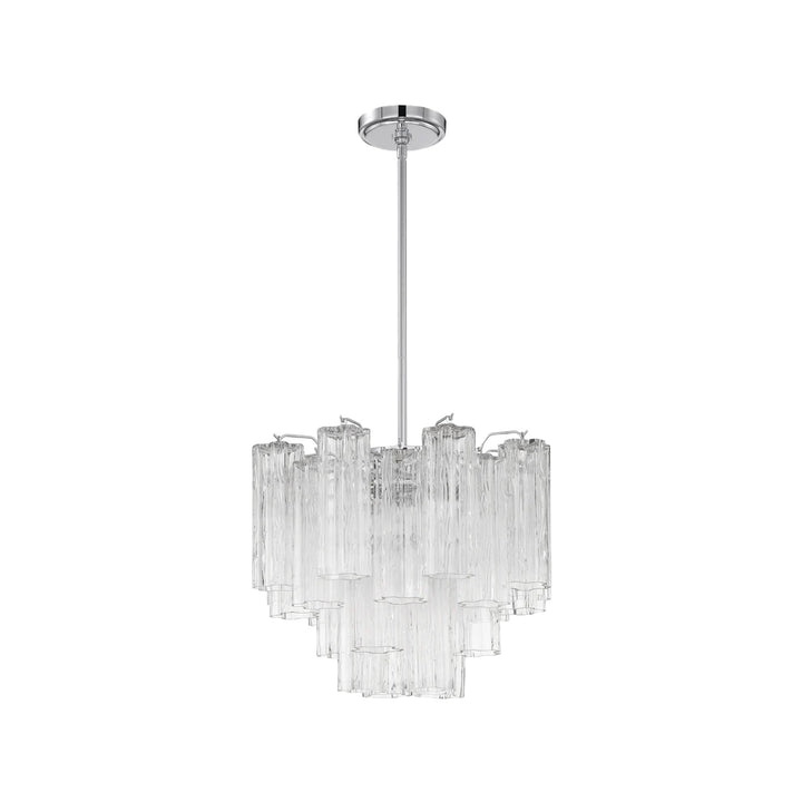 Odelle Collection - Ring Chandelier - Clear & Chrome - W:45cm