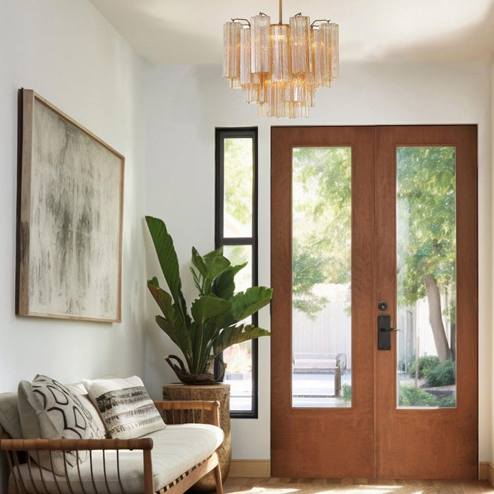 Odelle Collection - Ring Chandelier - Satin Brass - W:45cm