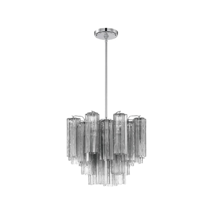 Odelle Collection - Ring Chandelier - Smoke & Chrome - W:45cm