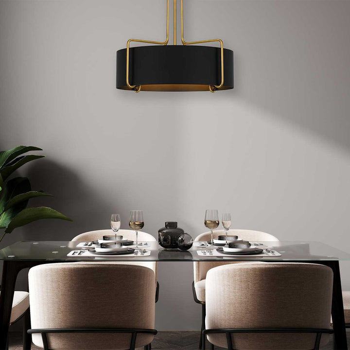 Possini Collection - Pendant - Satin Brass & Matte Black