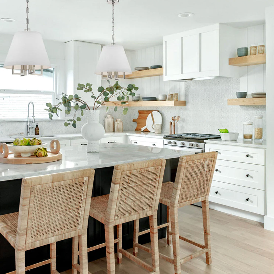 Strata Collection - Pendant - Polished Nickel - W:40cm