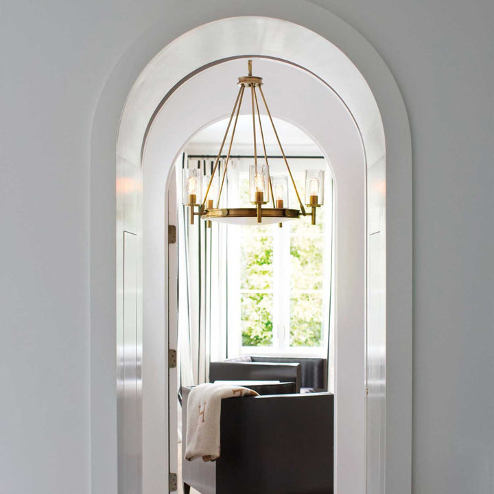 Hanley Collection - 5 Light Chandelier - Satin Brass