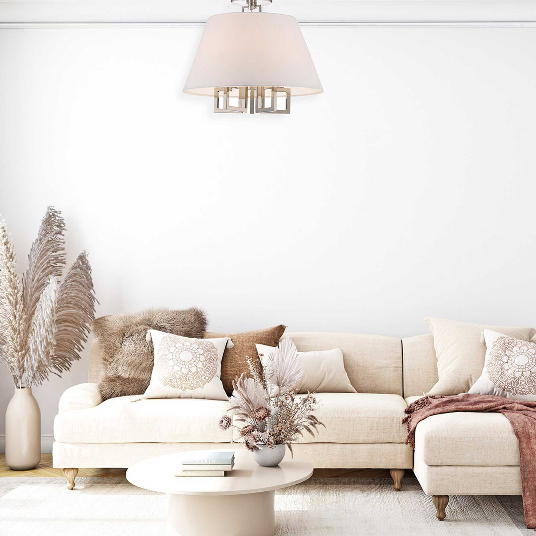 Strata Collection - Flush Mount - Polished Nickel