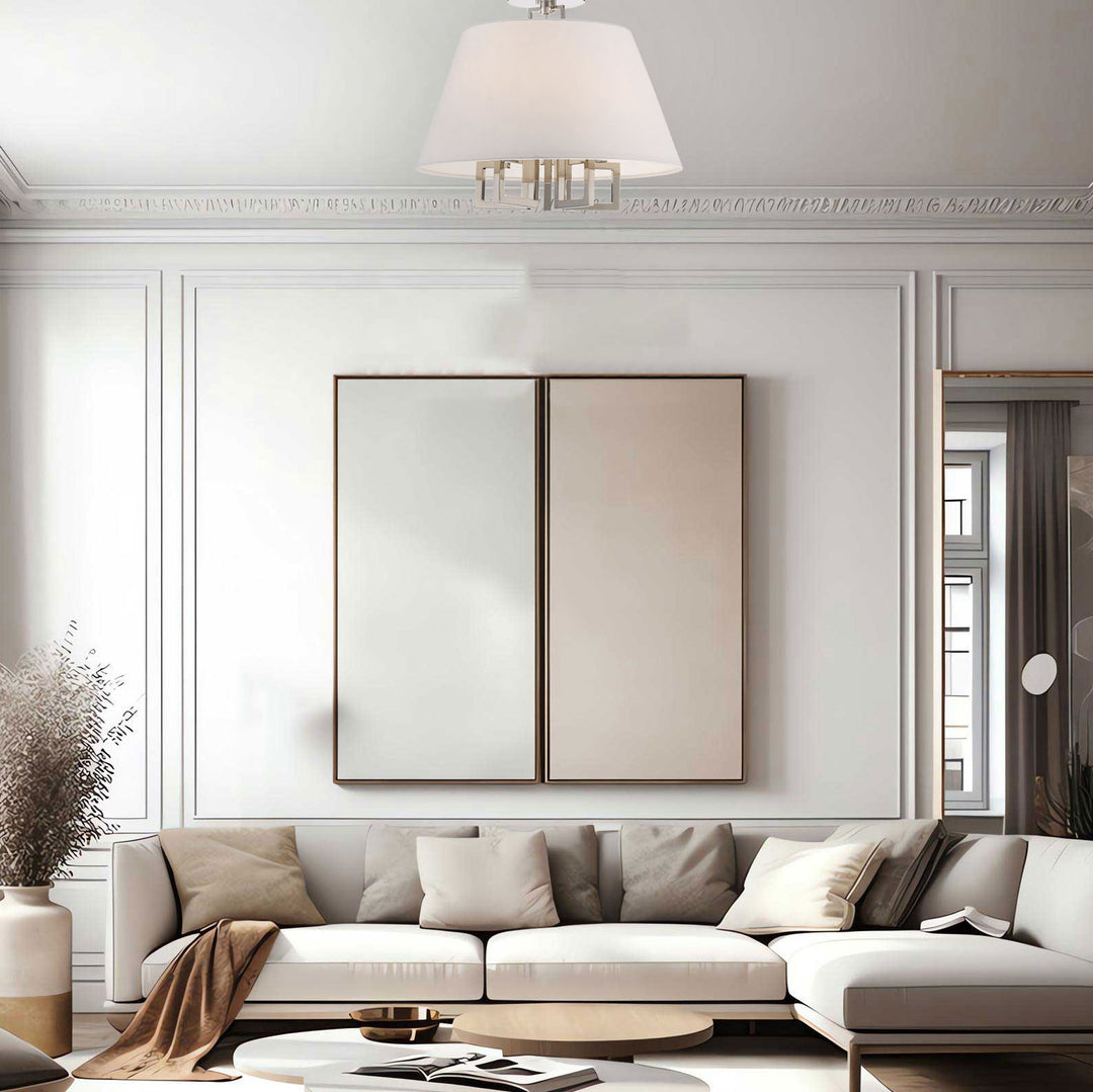 Strata Collection - Flush Mount - Polished Nickel