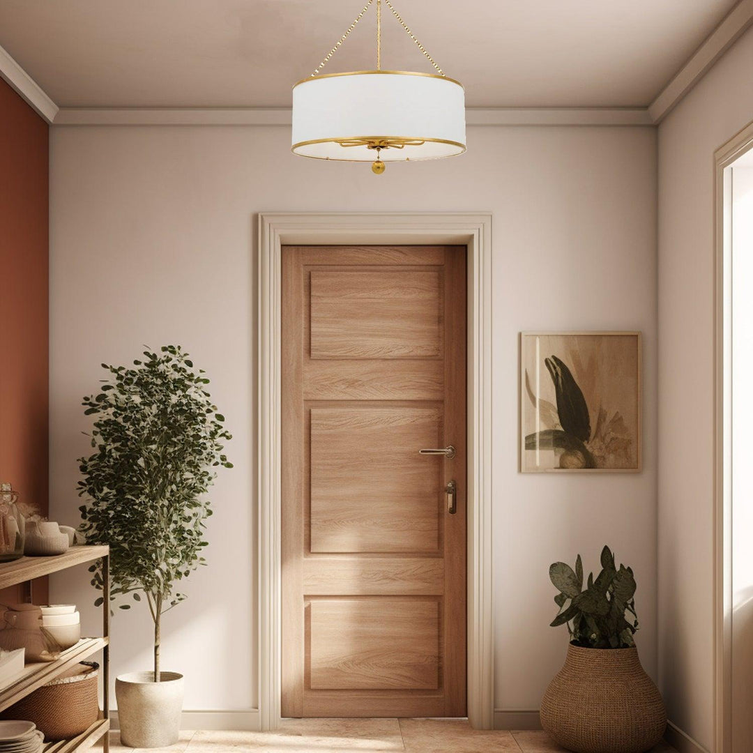 Florentine Collection - 6 Lights Ring Pendant - Antique Gold