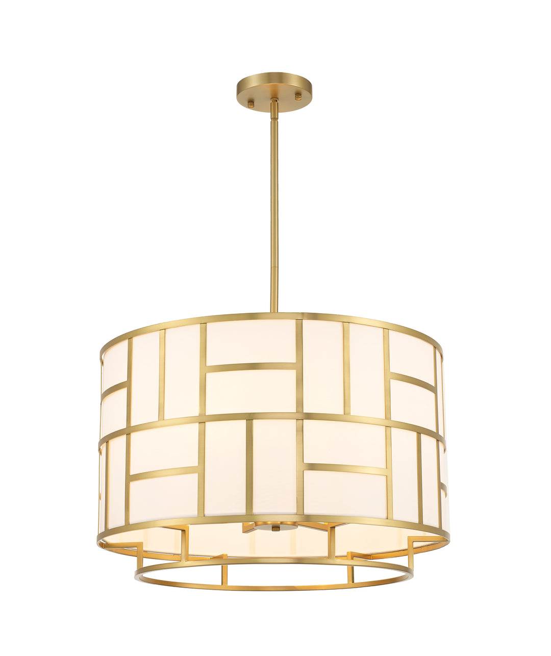 Fulton Collection - Chandelier - Satin Brass Frame - W:63cm