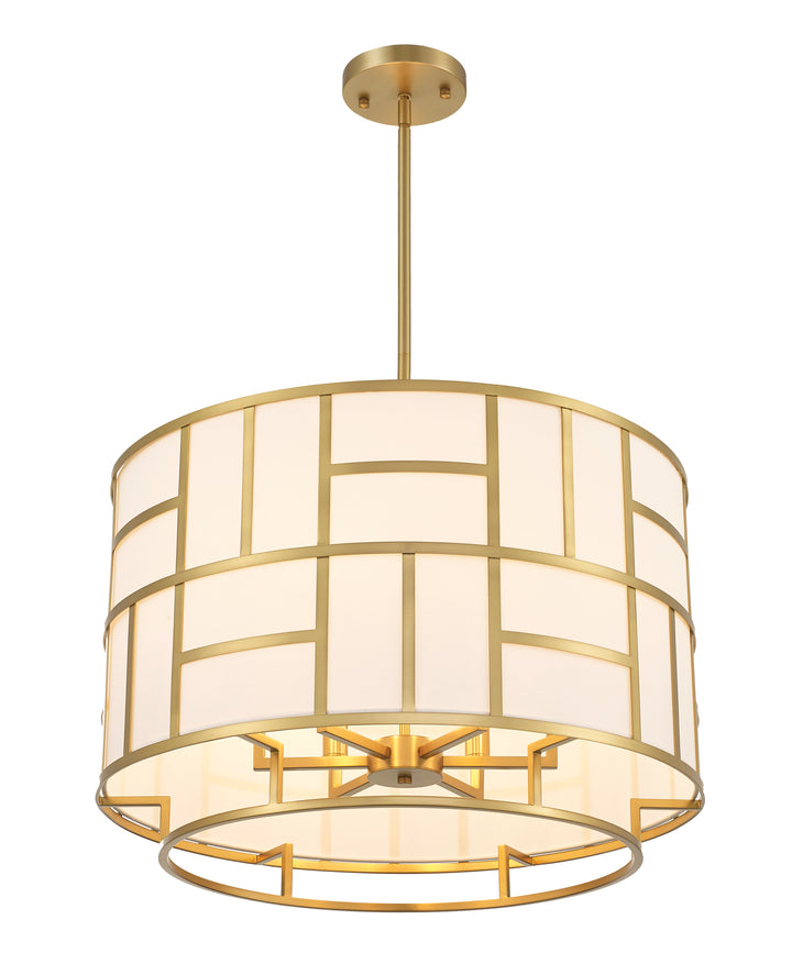 Fulton Collection - Chandelier - Satin Brass Frame - W:63cm