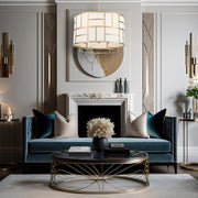 Fulton Collection - Chandelier - Satin Brass Frame - W:63cm
